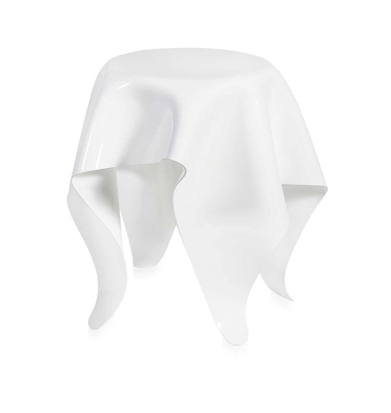 DRAPPEGGI TAVOLINO ALTO BIANCO