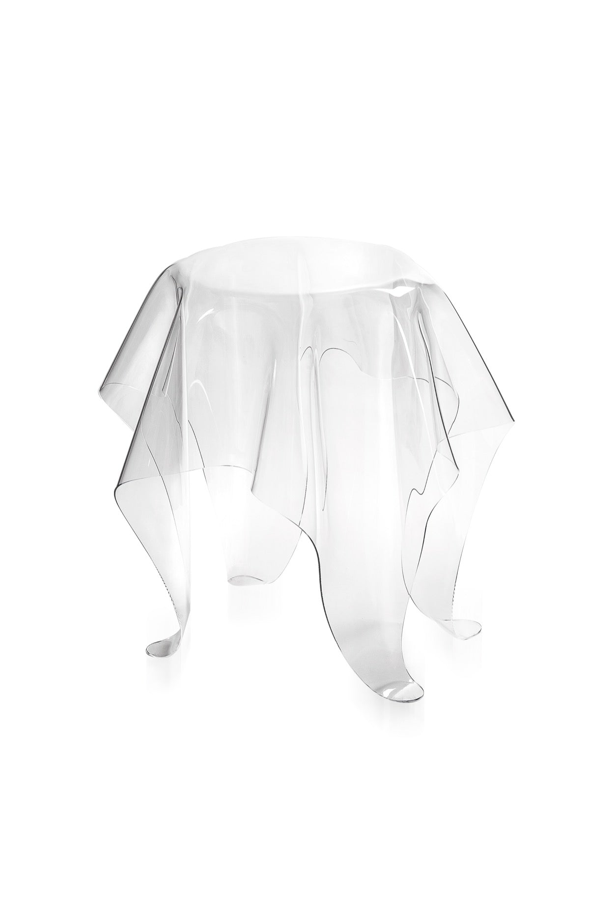 DRAPPEGGI TAVOLINO ALTO TRASPARENTE