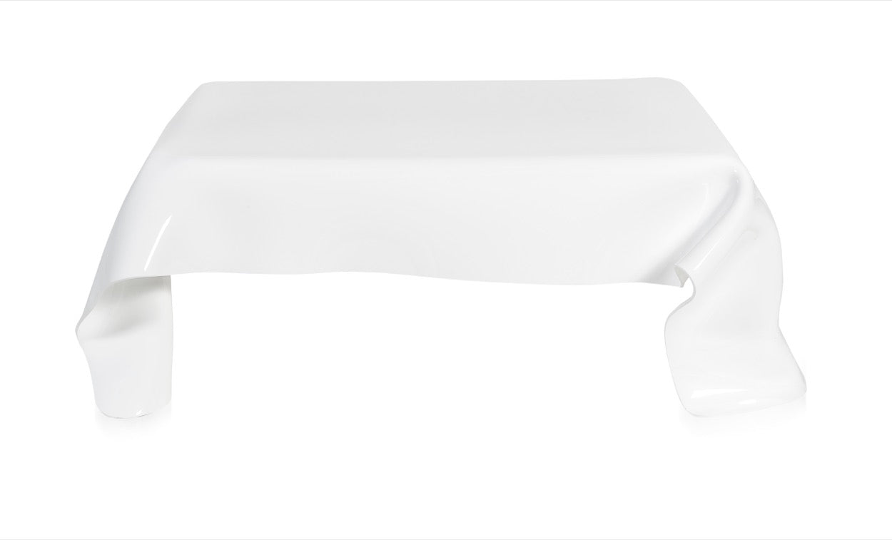 DRAPPEGGI TAVOLINO BASSO BIANCO