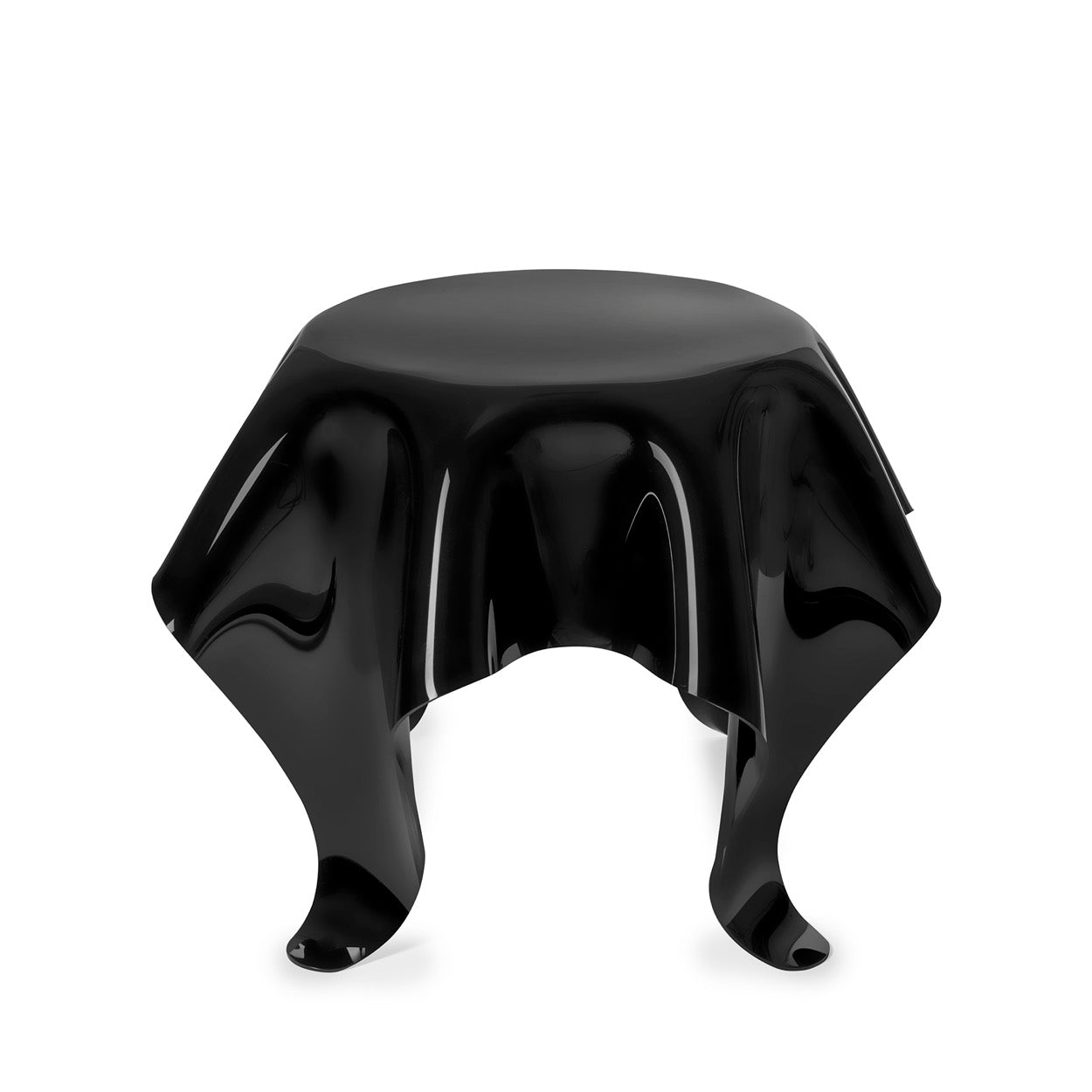 DRAPPEGGI  TAVOLO  TONDO  BASSO  NERO