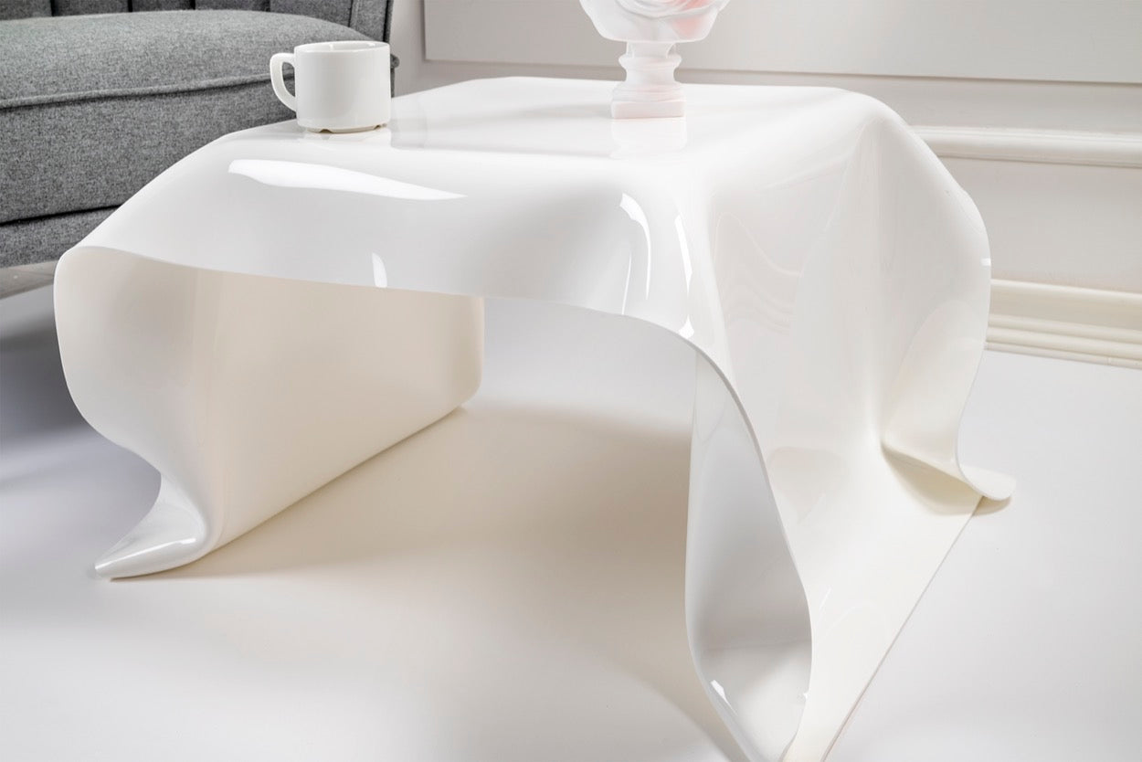 DRAPPEGGI  TAVOLO  QUADRATO  BASSO  BIANCO