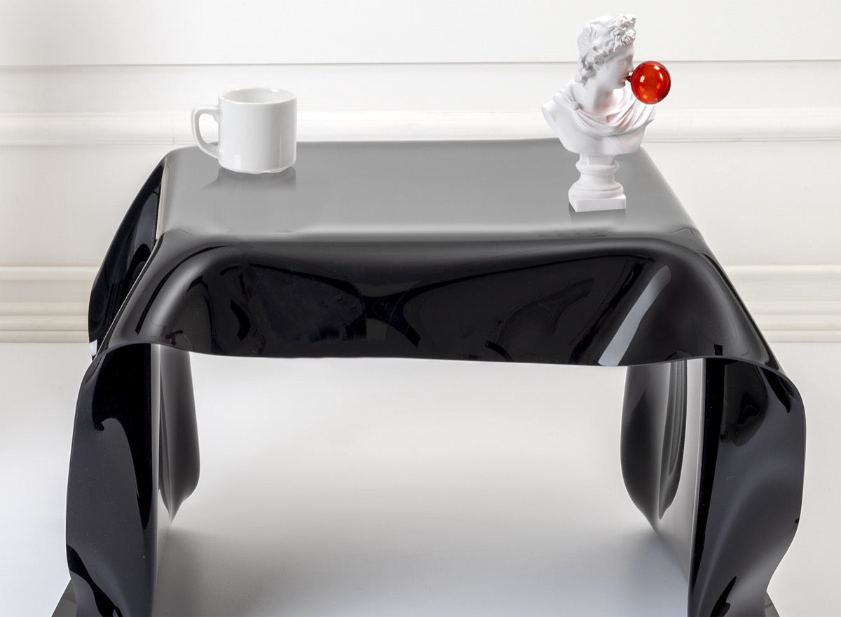 DRAPPEGGI  TAVOLO  QUADRATO  BASSO  NERO