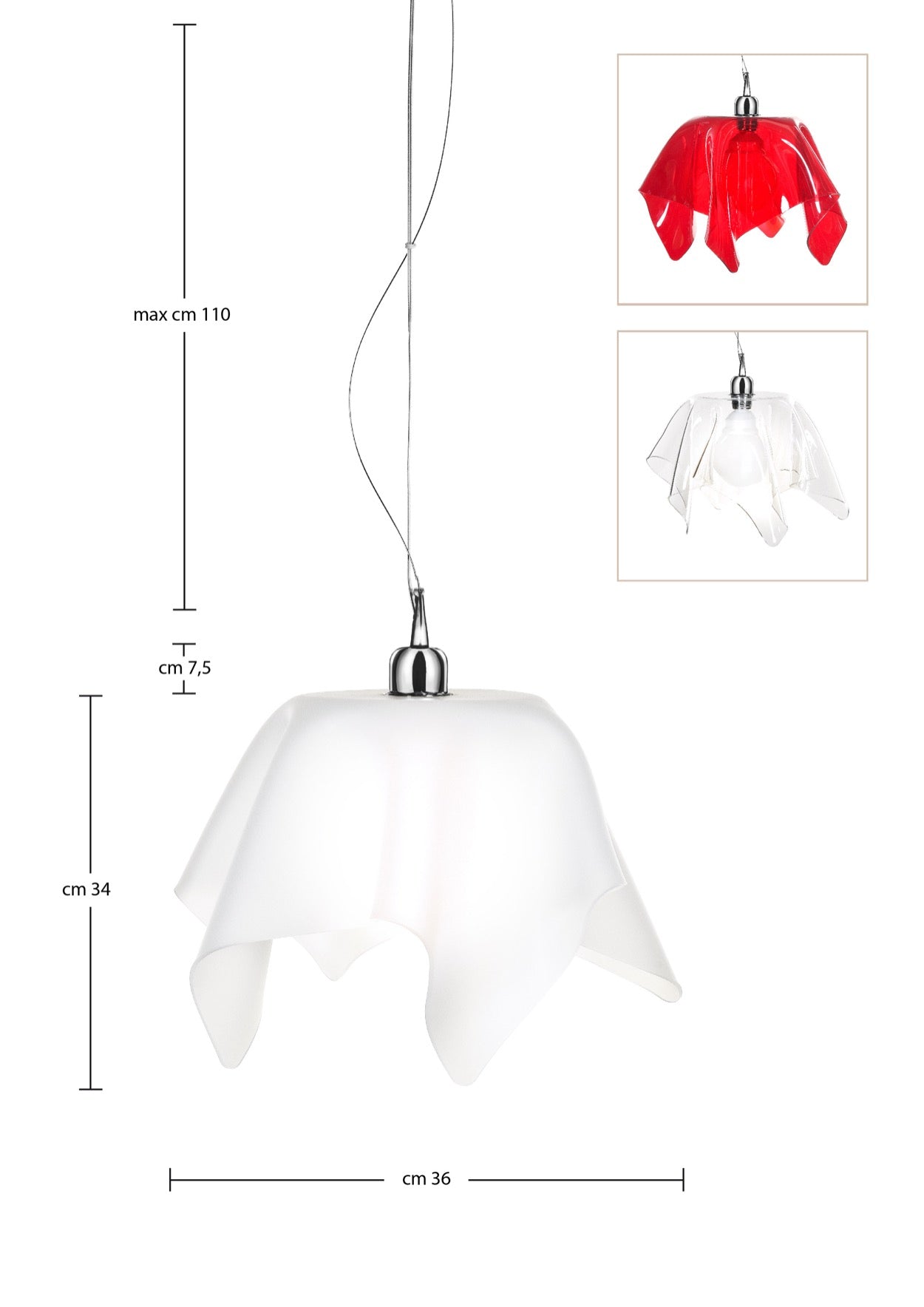 DRAPPEGGI SOSP. BIANCO SAT.