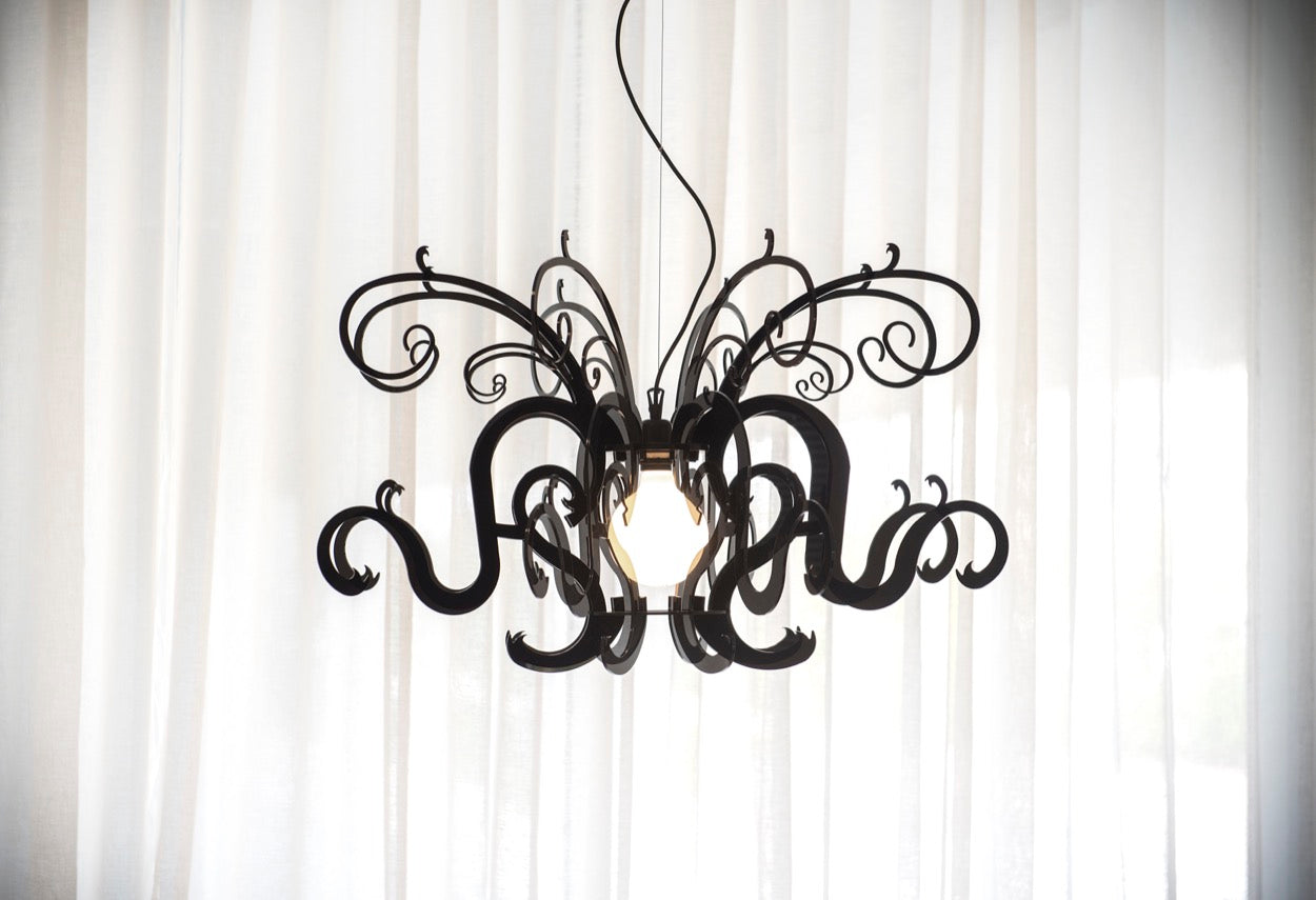 GORGON LAMPADARIO NERO