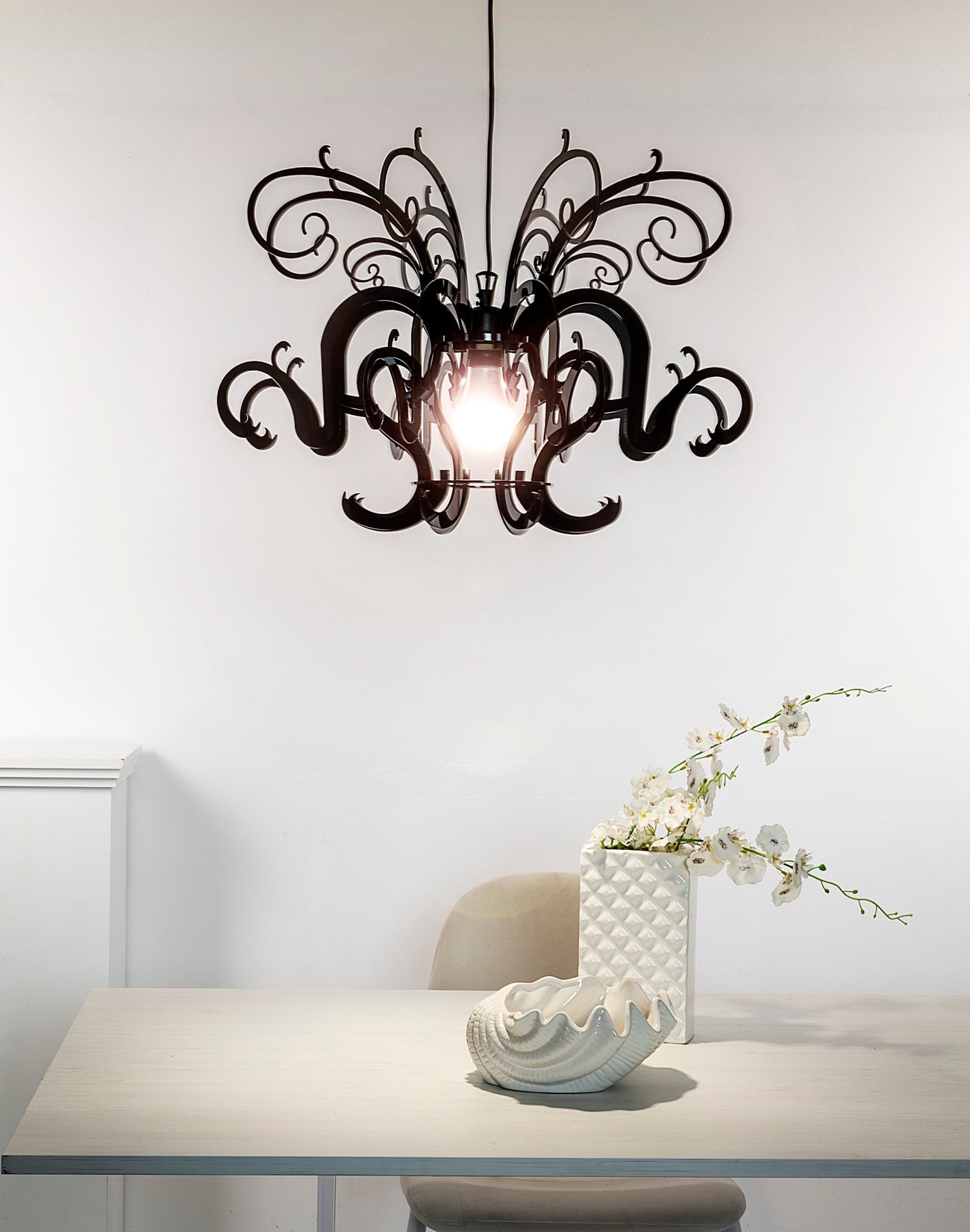 GORGON SMALL LAMPADARIO NERO