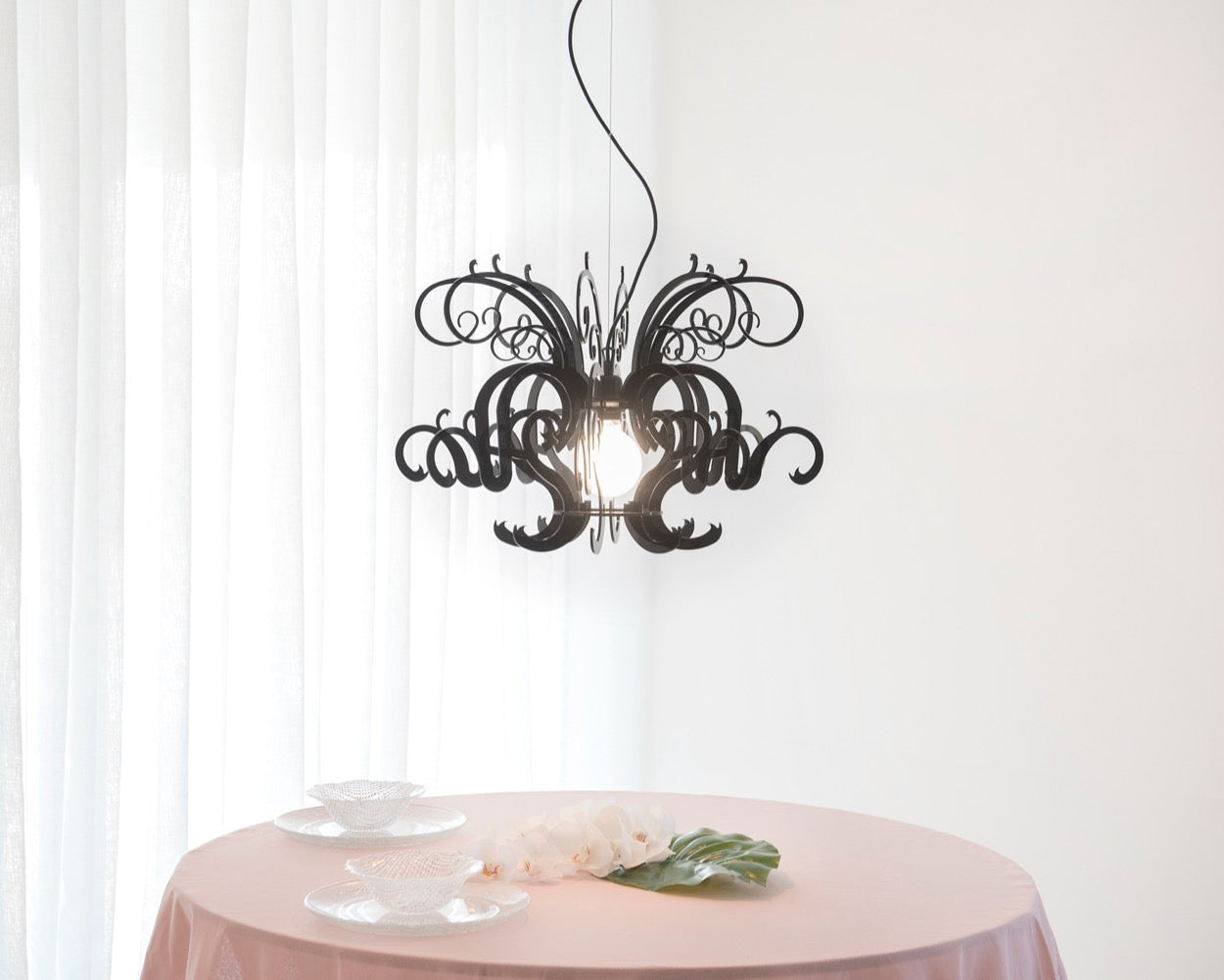GORGON SMALL LAMPADARIO NERO