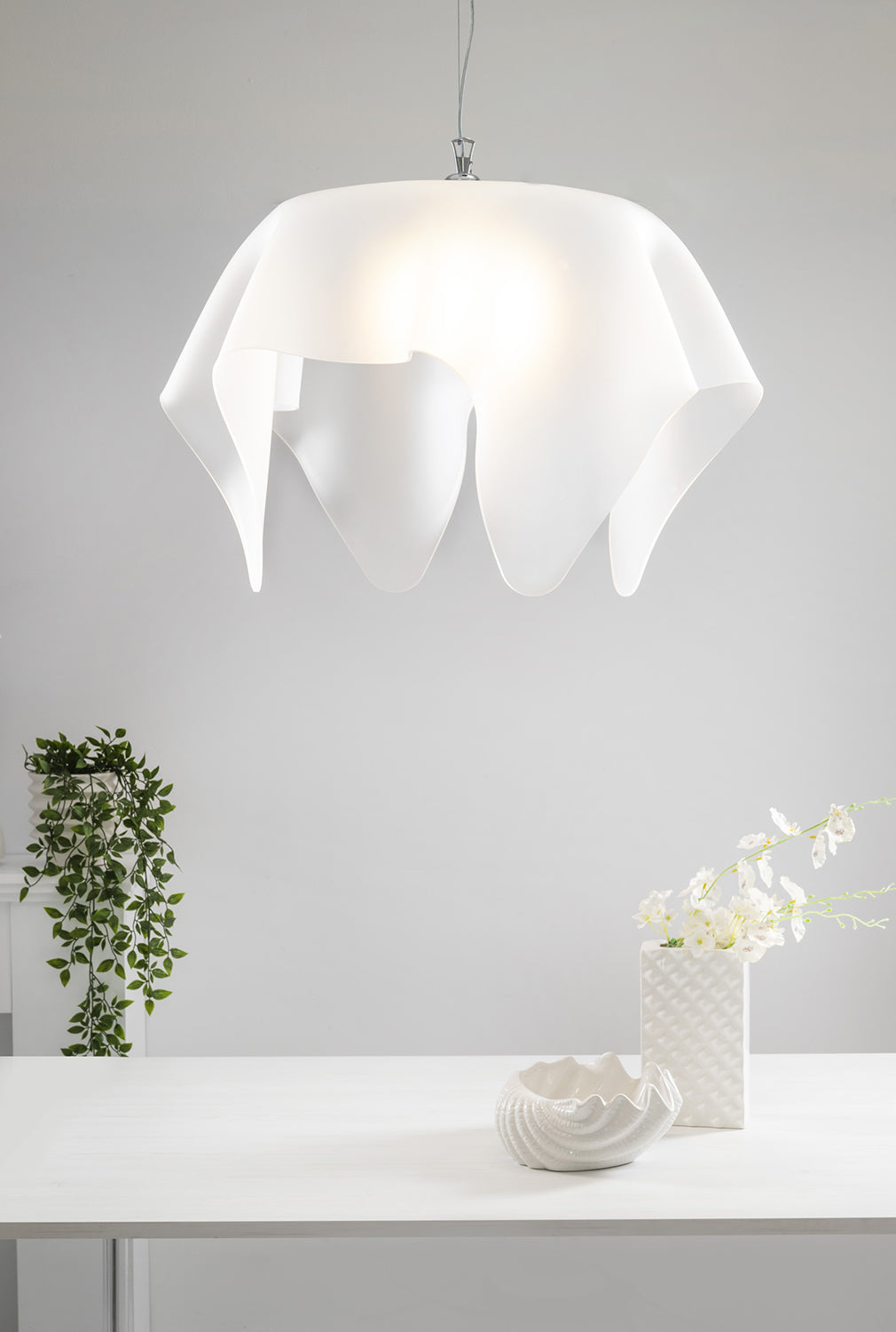 DRAPPEGGI  LAMPADARIO  BIG  BIANCO  SATINATO