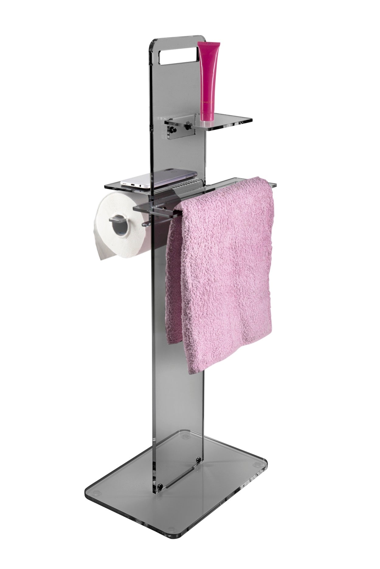 CLIO  COLONNINA  BAGNO   (PORTACARTA  ASCUGAMANO  E  SAPONE  DA  BIDET) FUME'