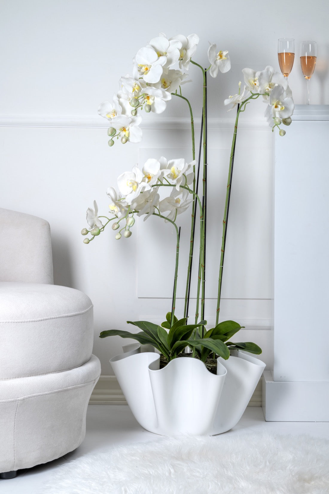 DRAPPEGGI  VASO  GRANDE  BIANCO