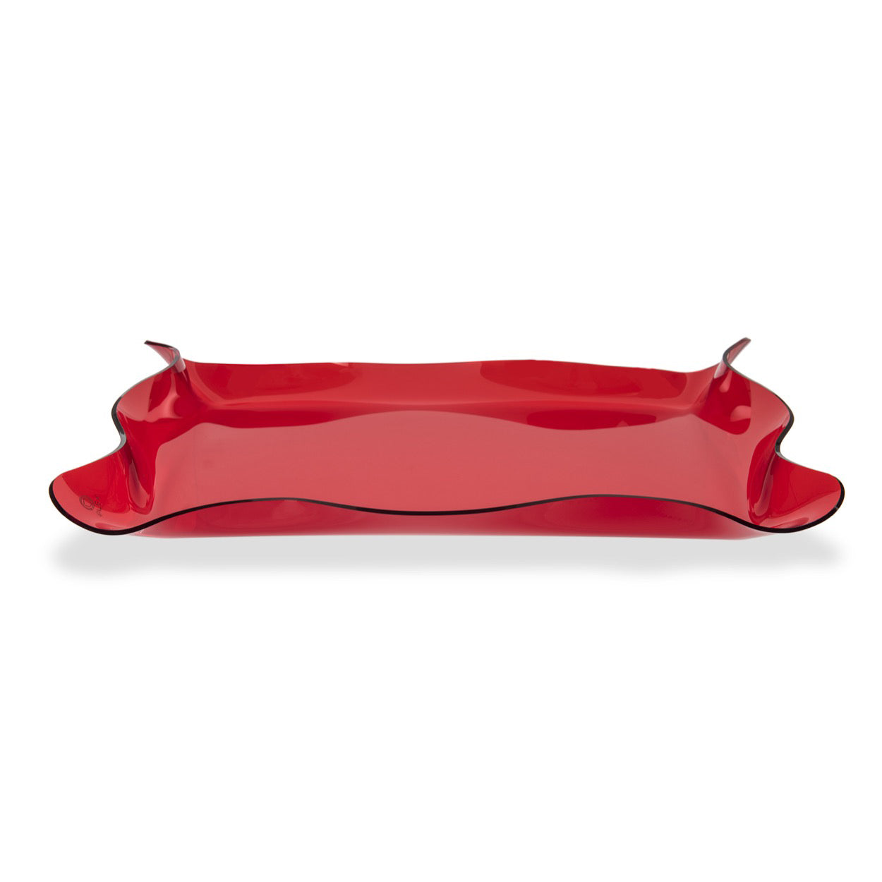 DRAPP.VASSOIO RETTANG.GRANDE ROSSO TRASP