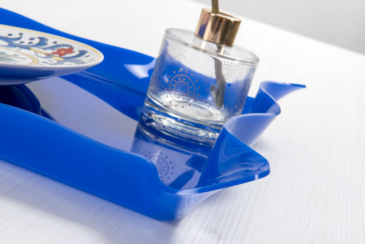 DRAPPEGGI VASSOIO RETTANG.PICCOLO BLU