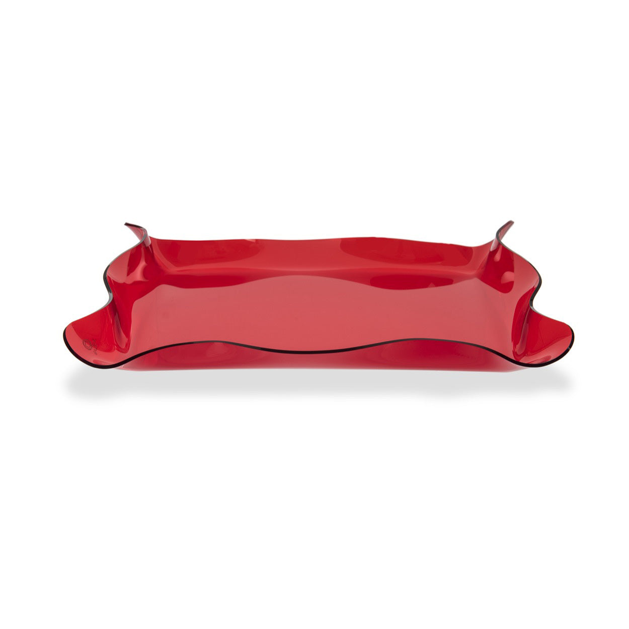 DRAPP.VASSOIO RETT.PICCOLO ROSSO TRASP.