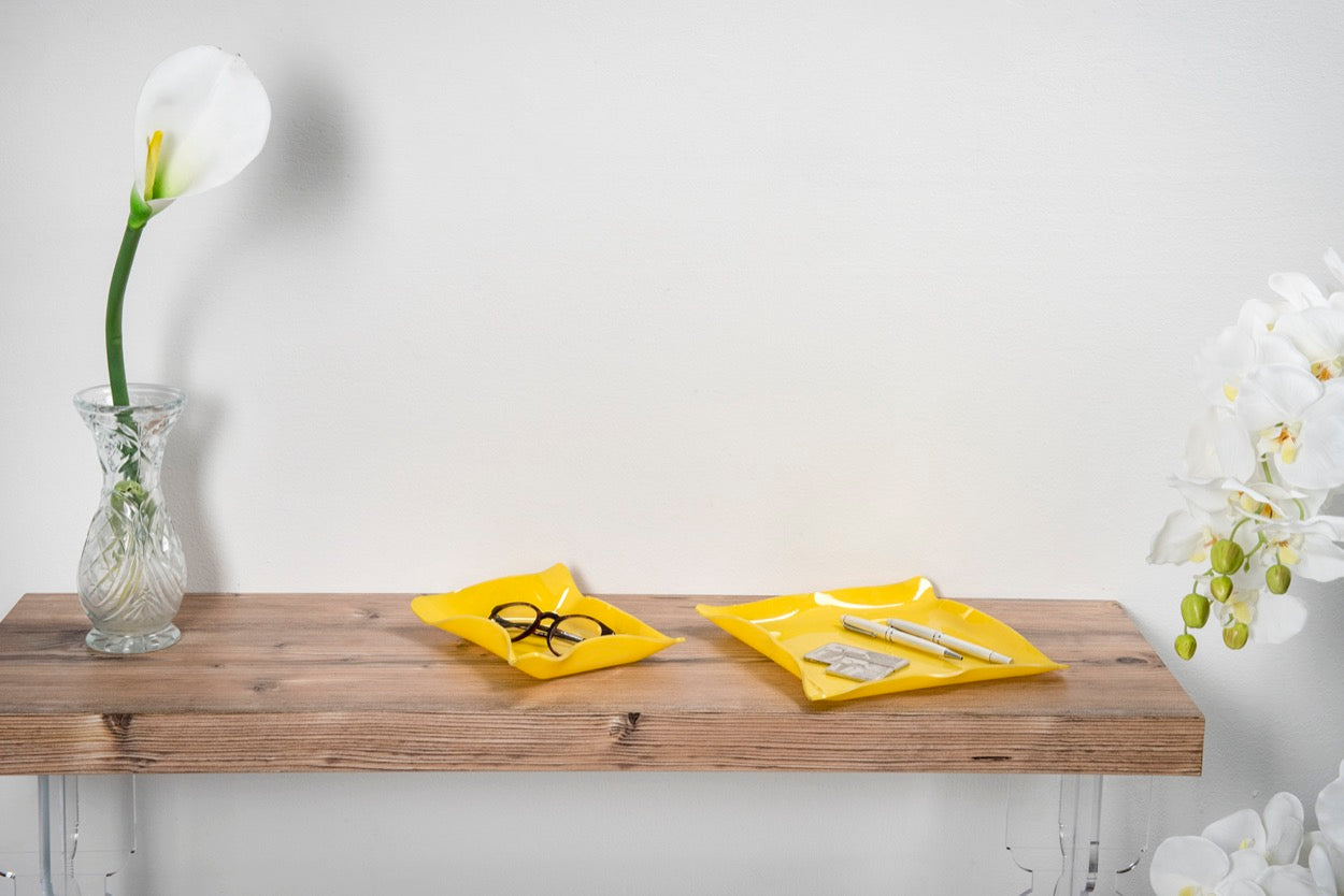 DRAPPEGGI VUOTATASCHE QUADRATO GIALLO