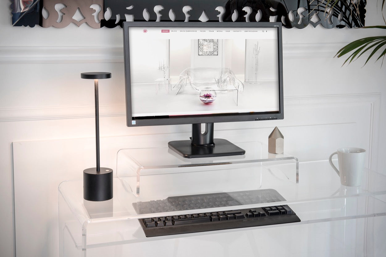 SUPPORTO MONITOR OLY TRASPARENTE