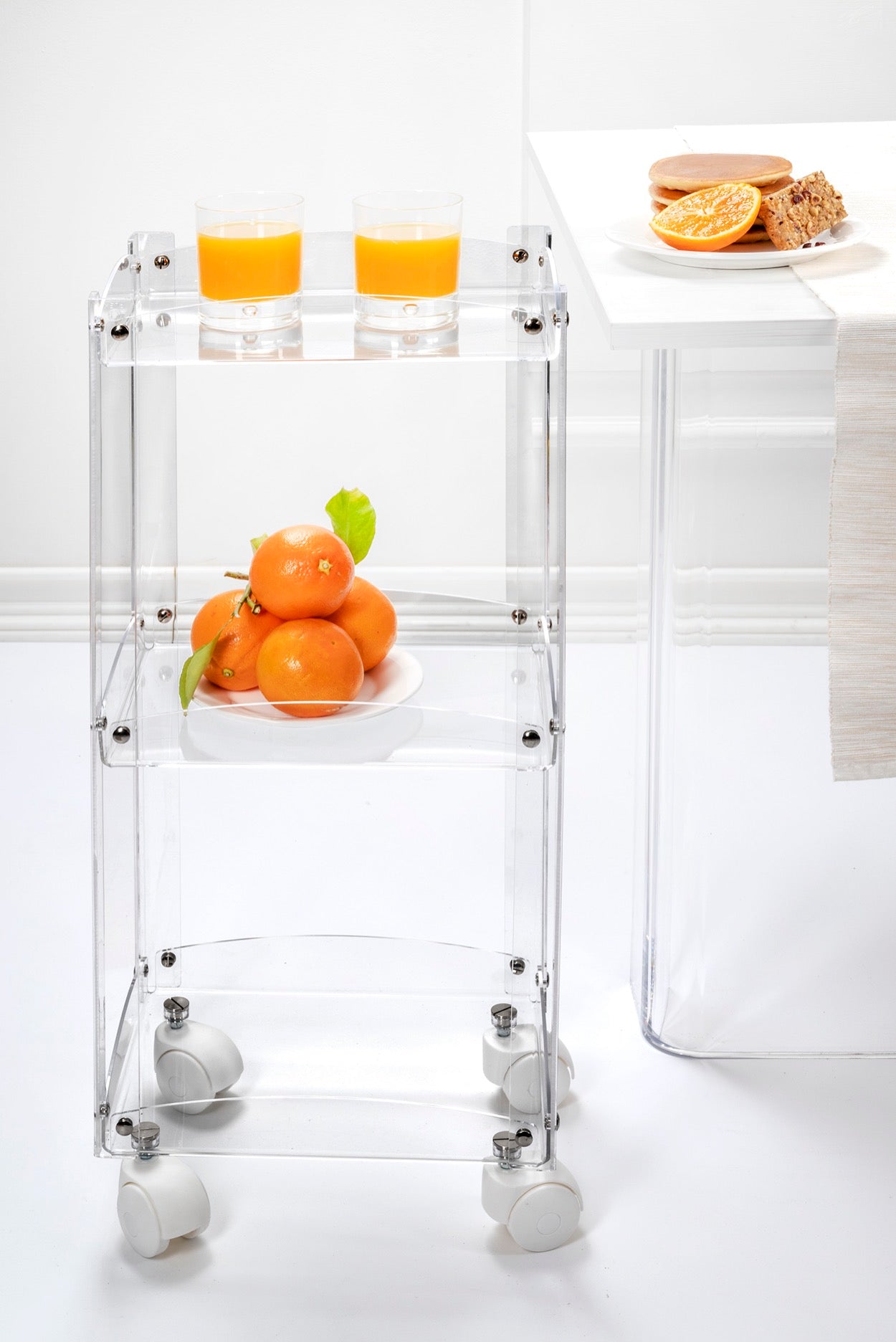 SERVING  CARRELLO  TRASPARENTE