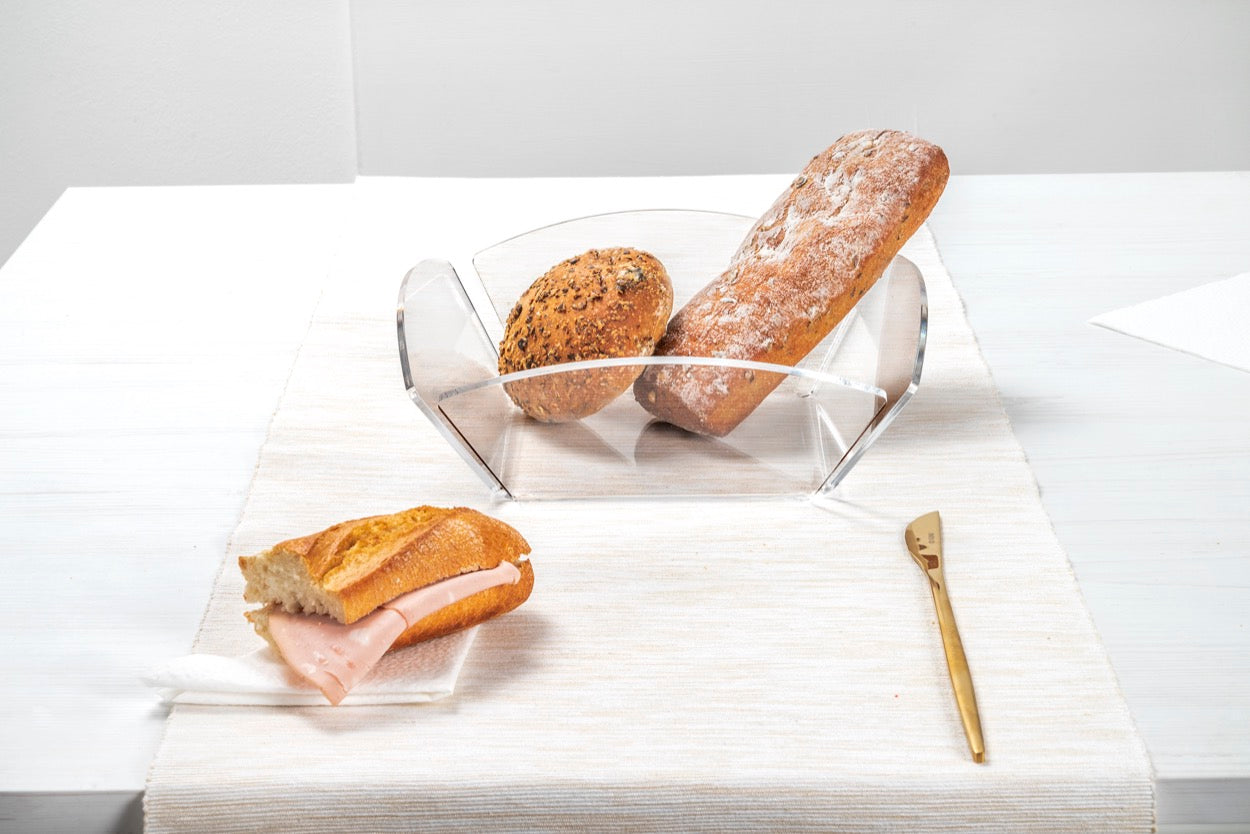 SERVING  CESTINO  PANE  TRASPARENTE