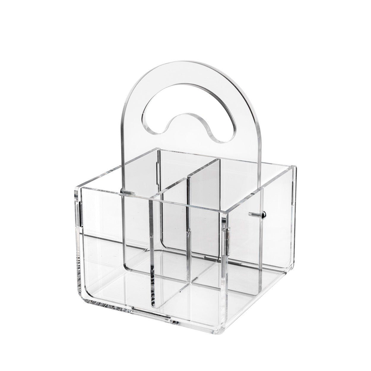 SERVING  P/POSATE  4  SEDI  CON  MANICO  TRASPARENTE