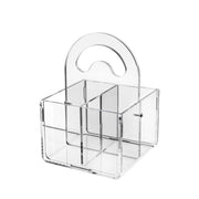 SERVING  P/POSATE  4  SEDI  CON  MANICO  TRASPARENTE