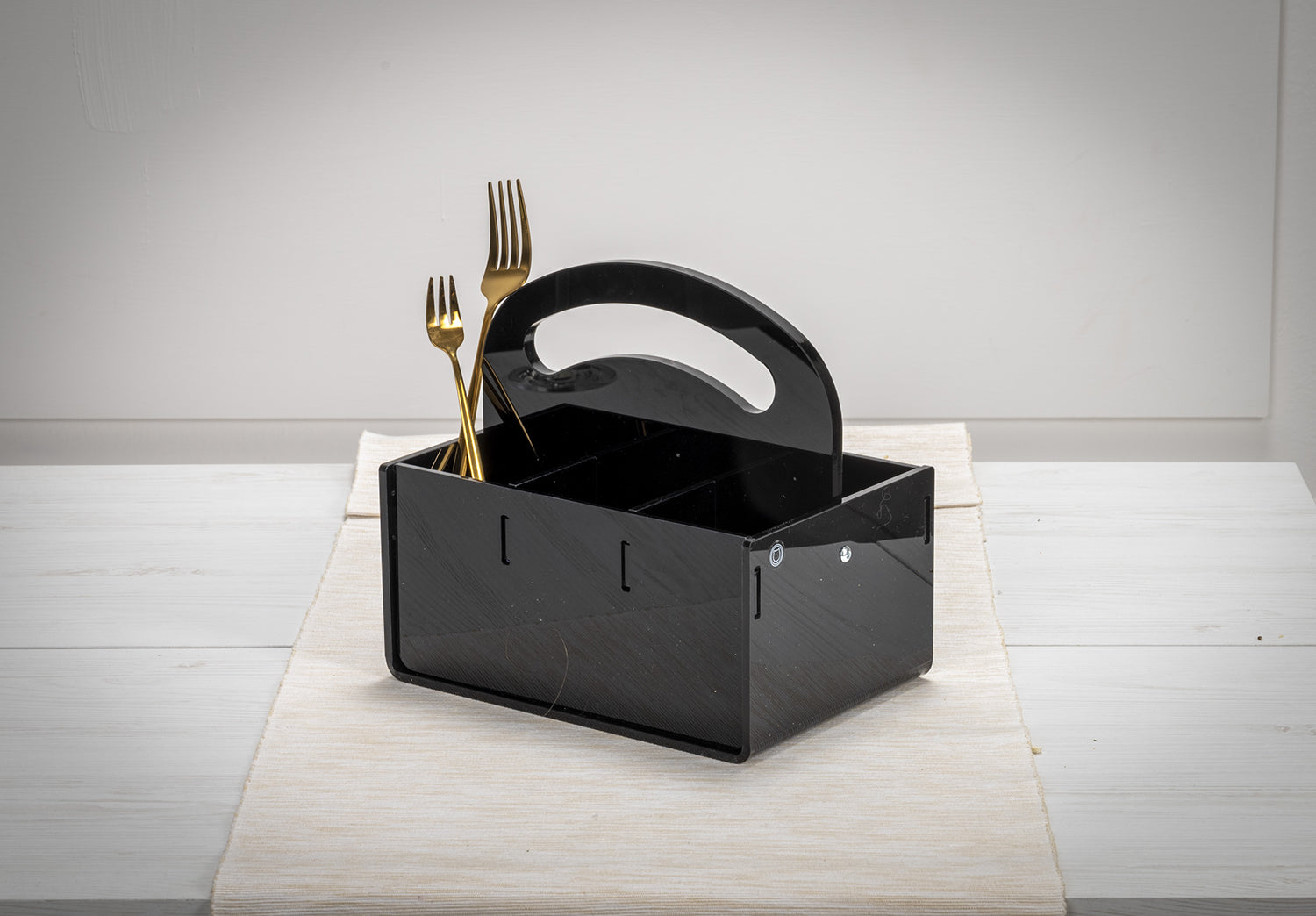 SERVING  P/POSATE  6  SEDI  CON  MANICO  NERO