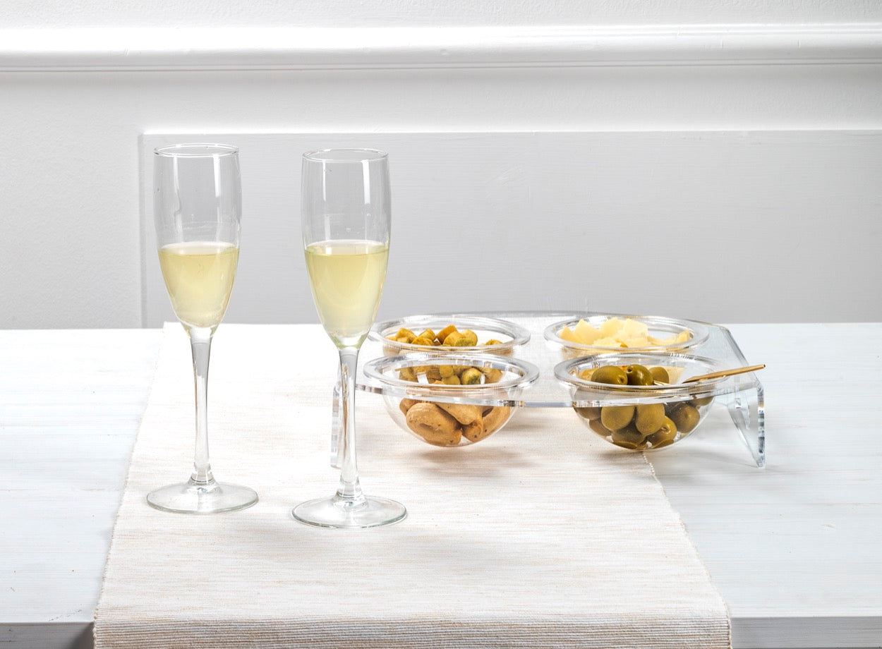 SERVING  PORTA  APERITIVO  TRASPARENTE