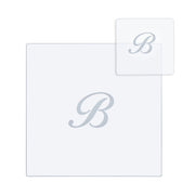 BON  TON  SET  SOTTOBICCHIERE / SOTTOPIATTO  QUADRATO  "B"  TRASP.