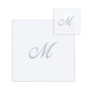 BON  TON  SET  SOTTOBICCHIERE / SOTTOPIATTO  QUADRATO  "M"  TRASP.