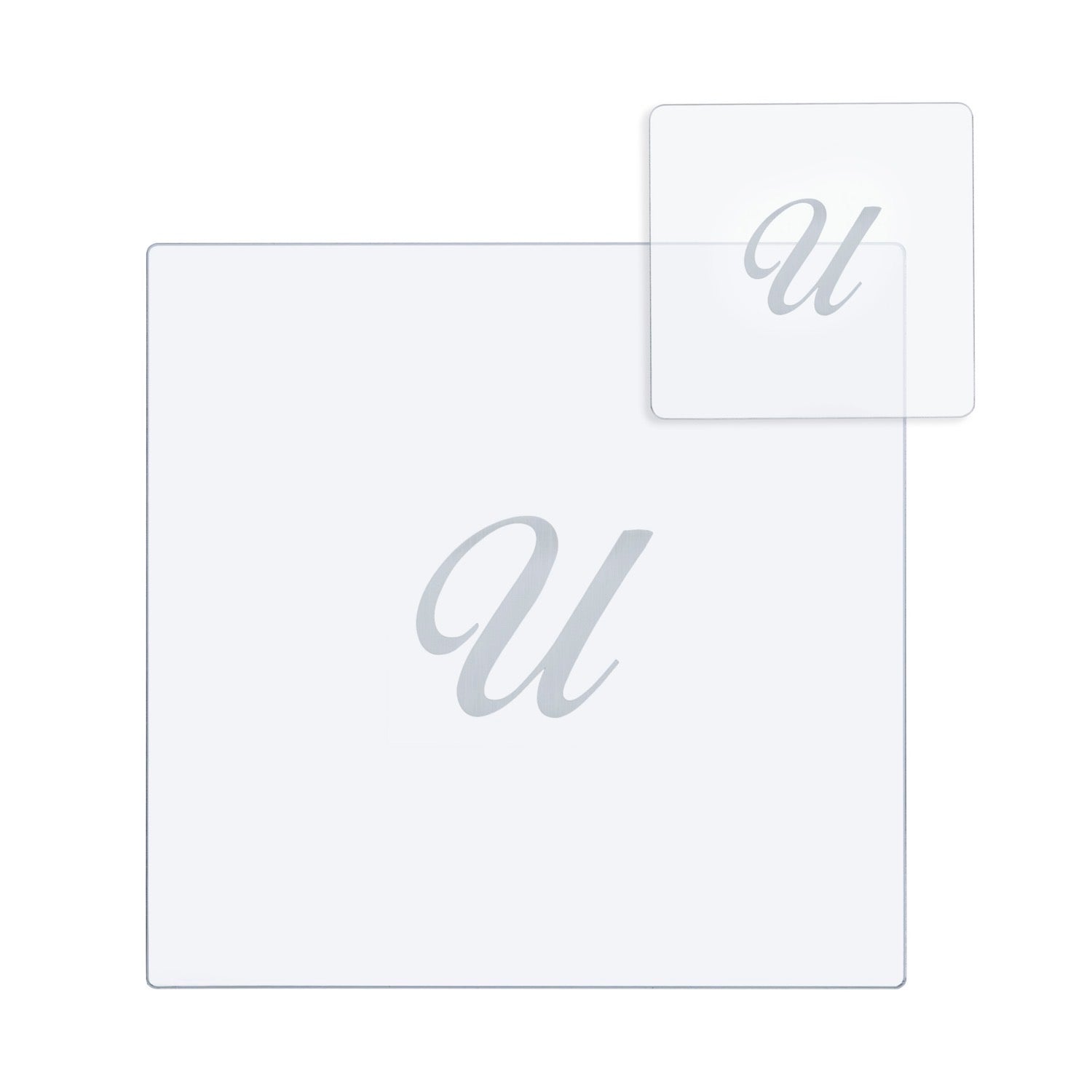 BON  TON  SET  SOTTOBICCHIERE / SOTTOPIATTO  QUADRATO  "U"  TRASP.