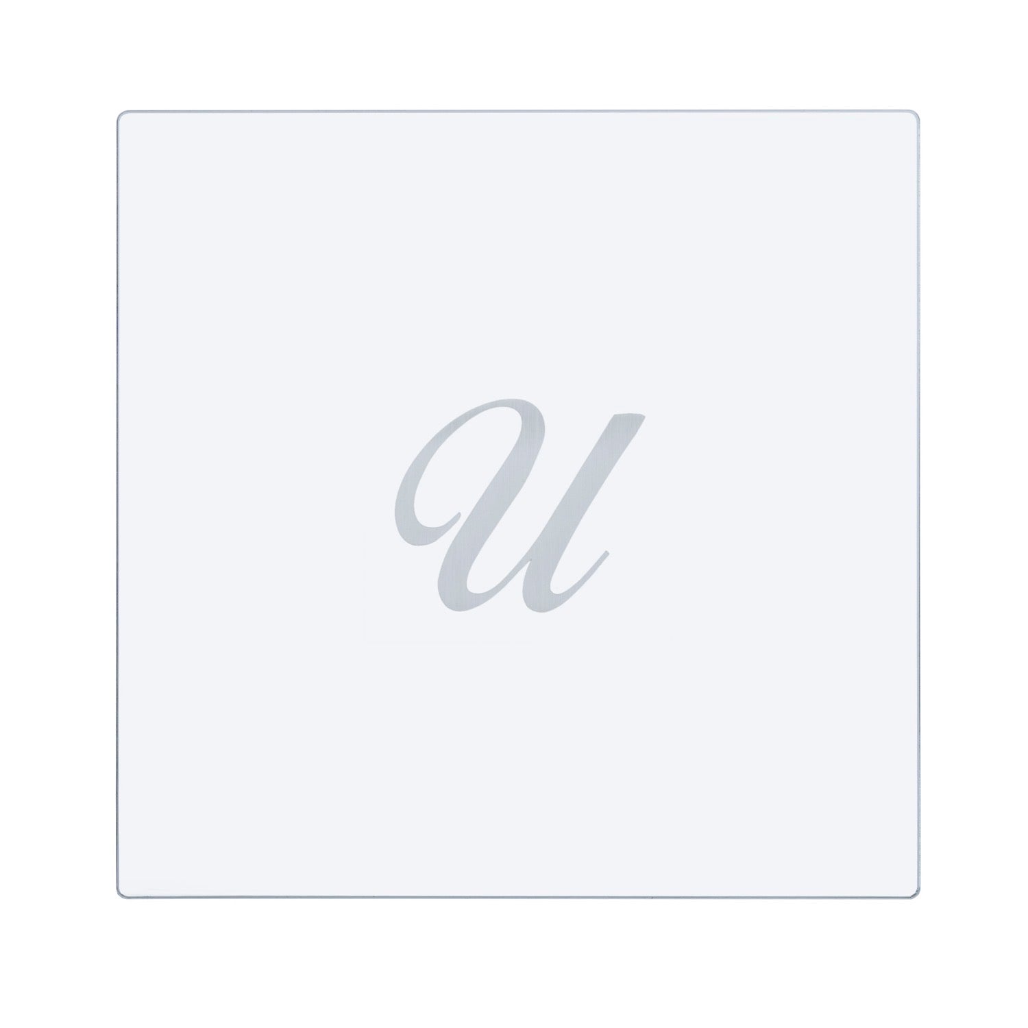 BON  TON  SET  SOTTOBICCHIERE / SOTTOPIATTO  QUADRATO  "U"  TRASP.