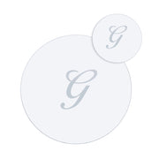 SERVING  SET  SOTTOBICCHIERE / SOTTOPIATTO  ROTONDO  "G"  TRASP.