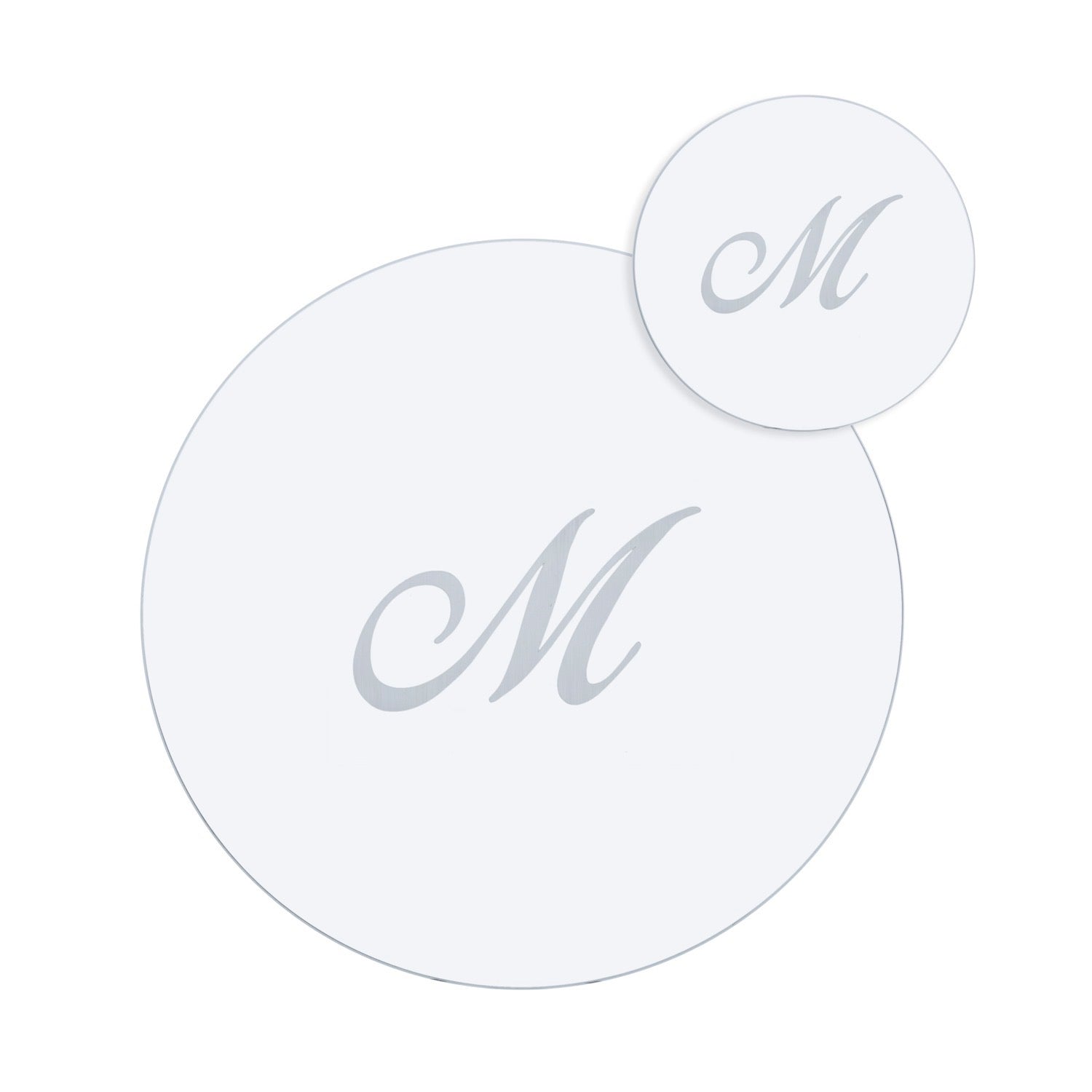 SERVING  SET  SOTTOBICCHIERE / SOTTOPIATTO  ROTONDO  "M"  TRASP.