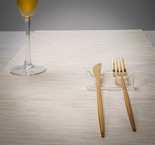 KIT  4  BON  TON  POGGIA  POSATE  2  SEDI  TRASPARENTE