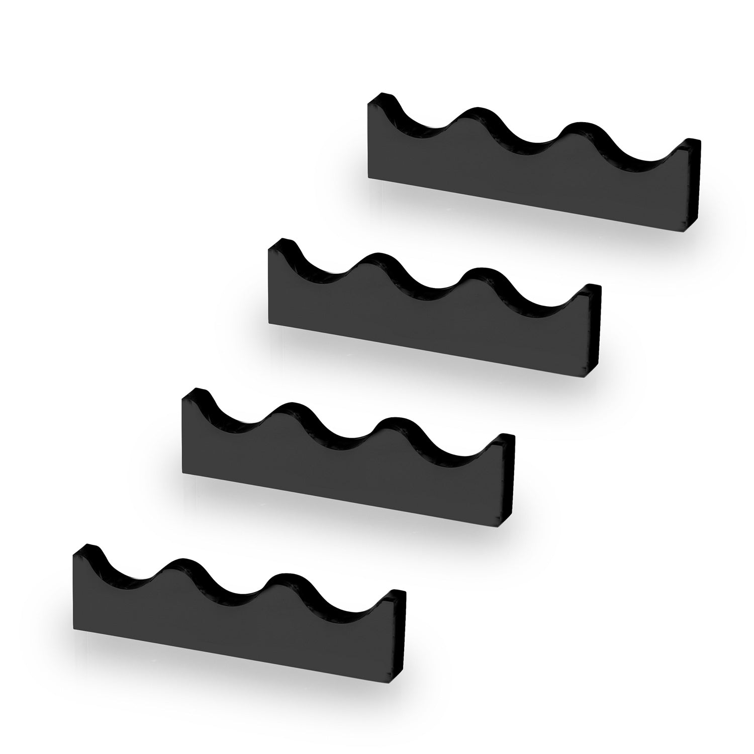 KIT 4 SERVING POGGIA POSATE 3 SEDI NERO