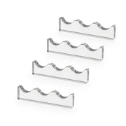 KIT  4  SERVING  POGGIA  POSATE  3  SEDI  TRASPARENTE