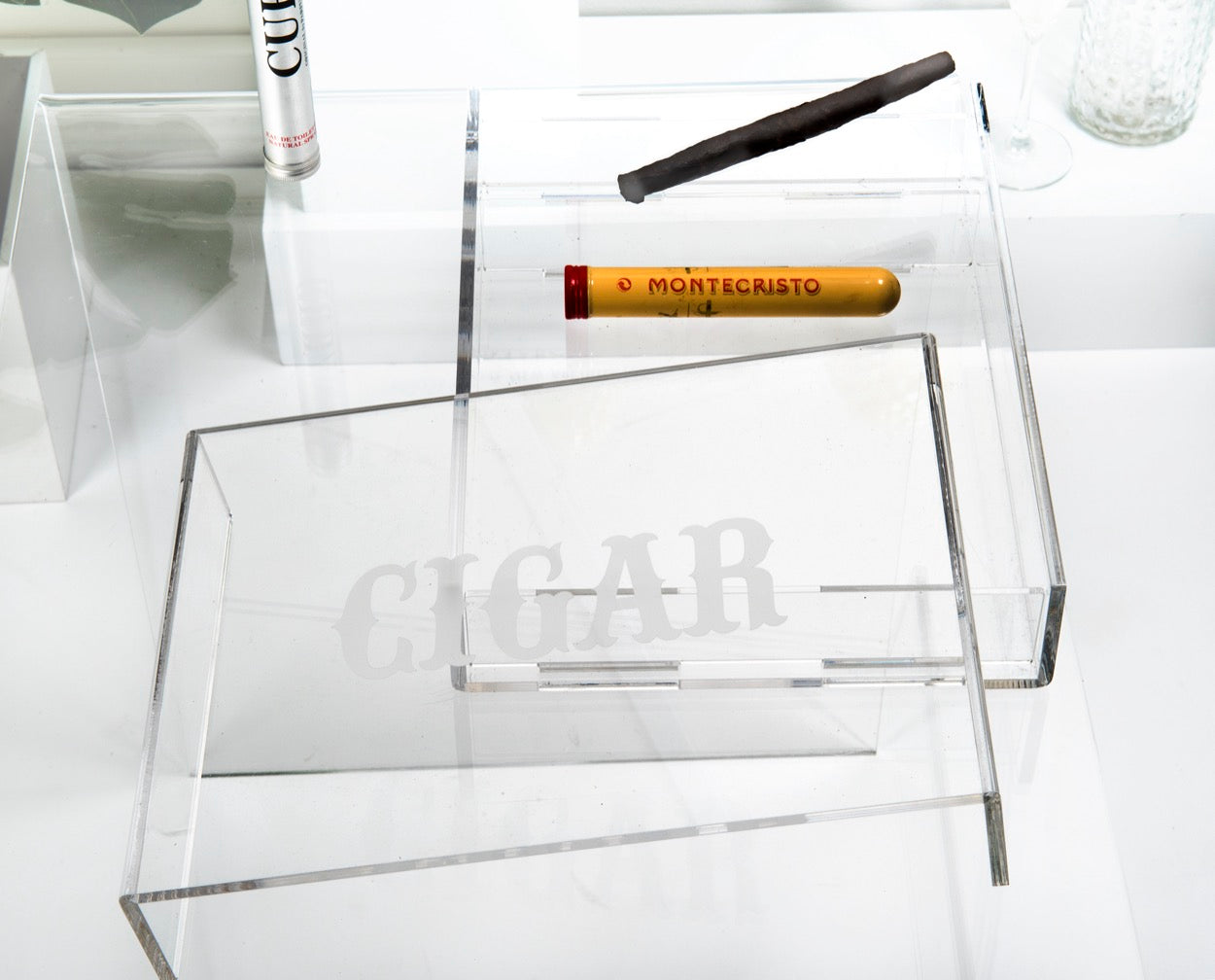 HUMIDOR PORTASIGARI TRASPARENTE