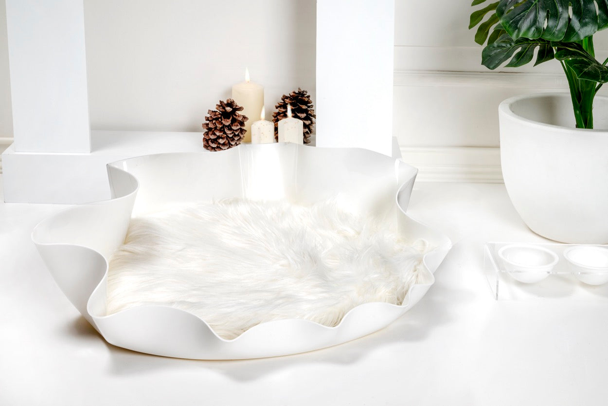 I-PET  CUCCIA  DRAPPEGGI  OVALE  BIANCO