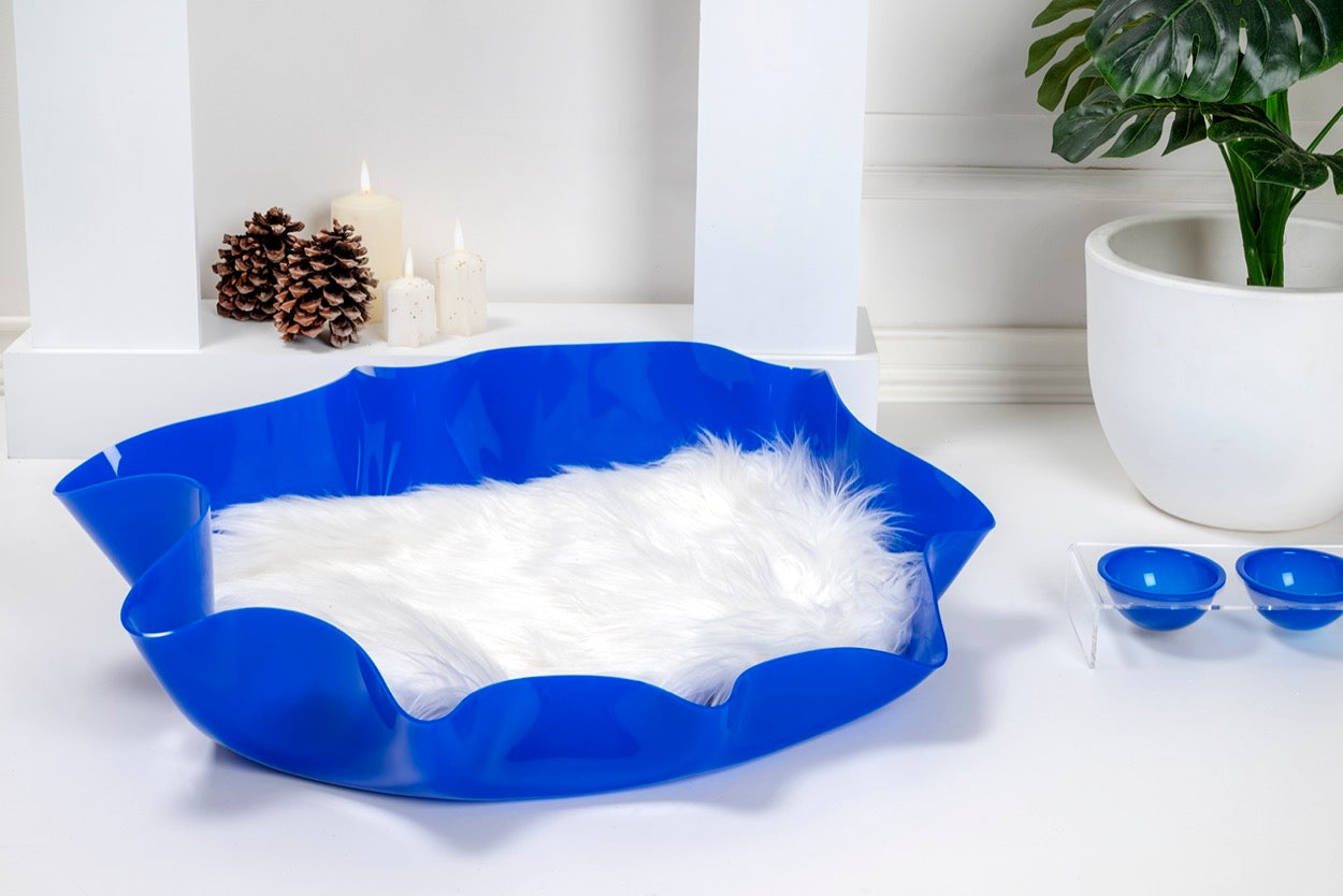 I-PET  CUCCIA  DRAPPEGGI  OVALE  BLU