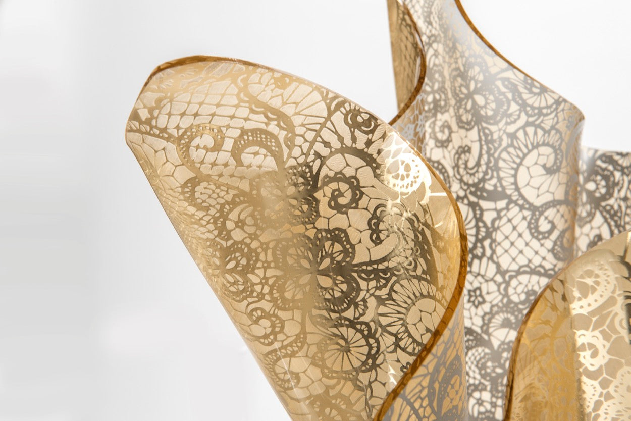 DRAPPEGGI PIZZO LEAVERS GOLD VASO