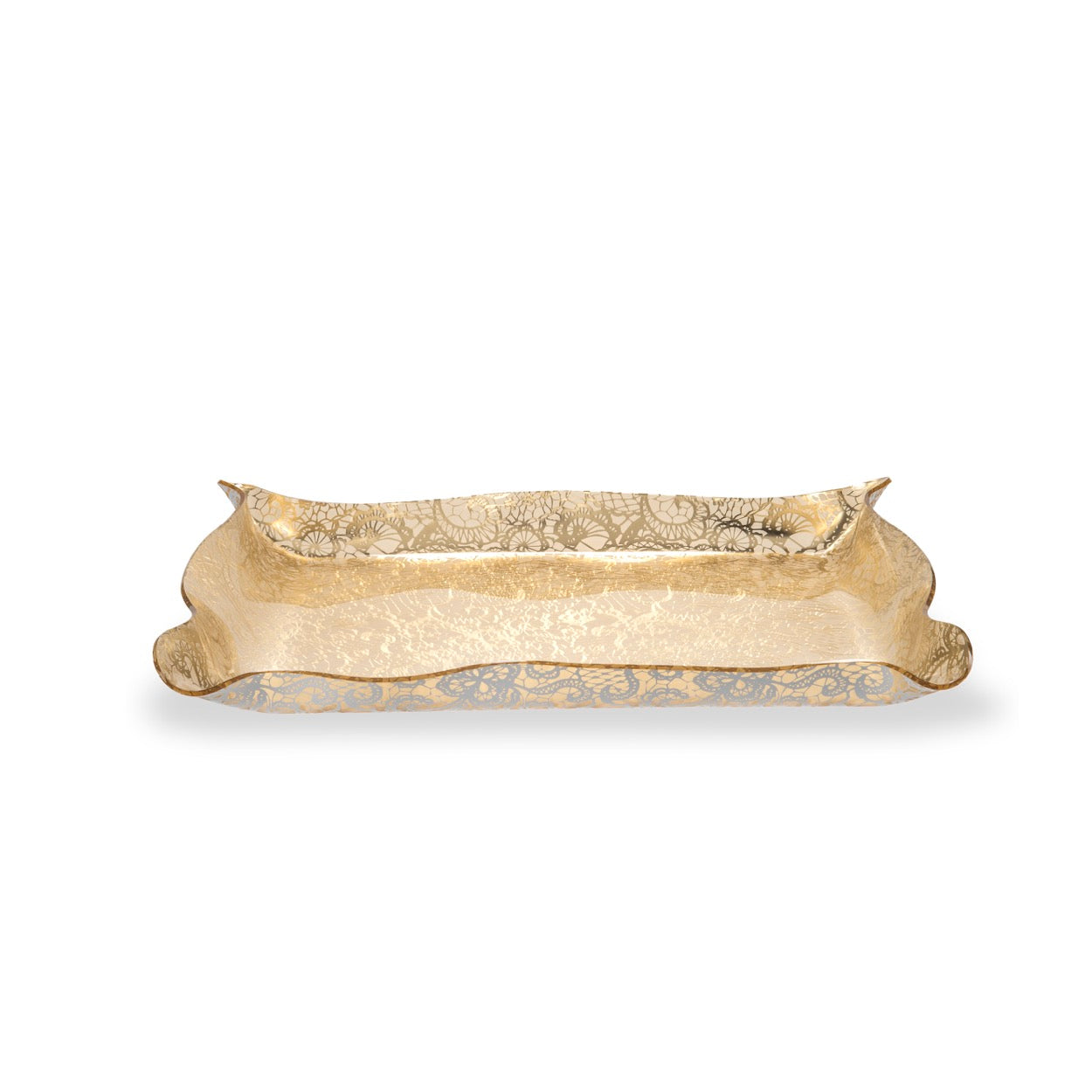 DRAPPEGGI PIZZO LEAVERS GOLD VASSOIO SMALL