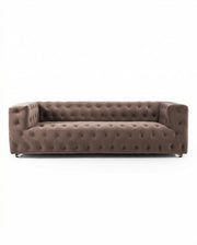 DIVANO 3 POSTI SOMOV IN VELLUTO LIGHT BROWN