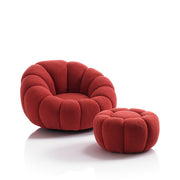 LIVORNO SET POLTRONA E POUF ROSSO BORDEAUX