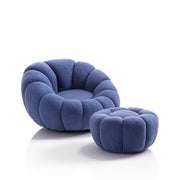LIVORNO SET POLTRONA E POUF BLU