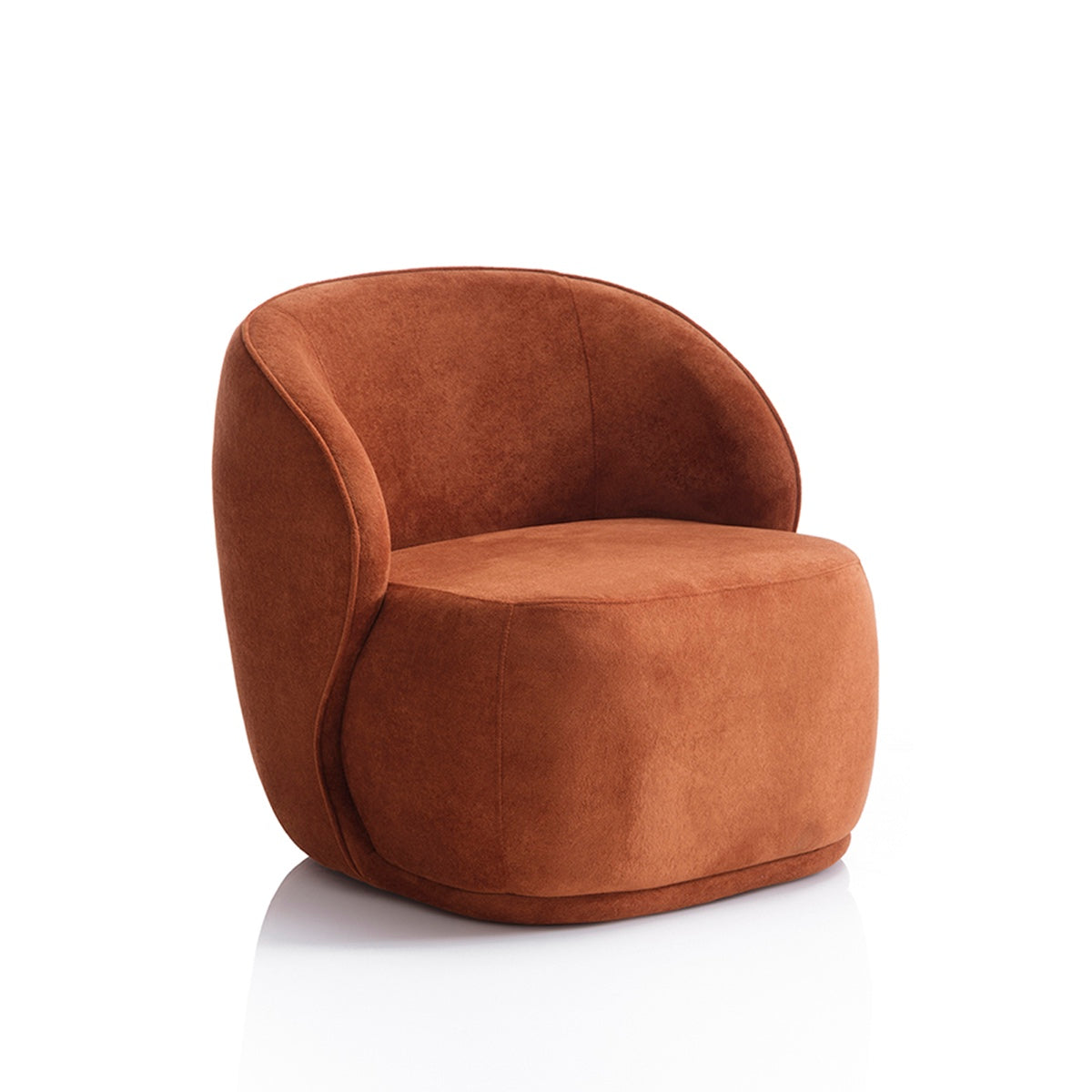 LUGANO POLTRONA GIREVOLE TERRACOTTA